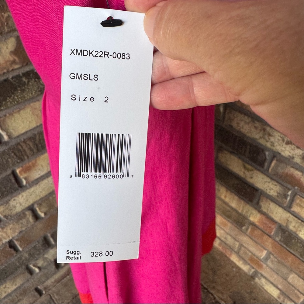 Studio 148 by Lafayette New York; Linen dress; Size 2; pink/red - Picture 8 of 12